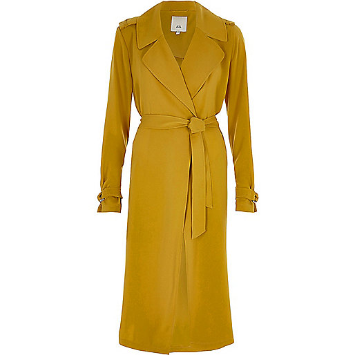 river island blue mesh dress,jacques-vertuk Dress Shoes Yellow tie belt duster trench coat Coats Coats / Jackets women